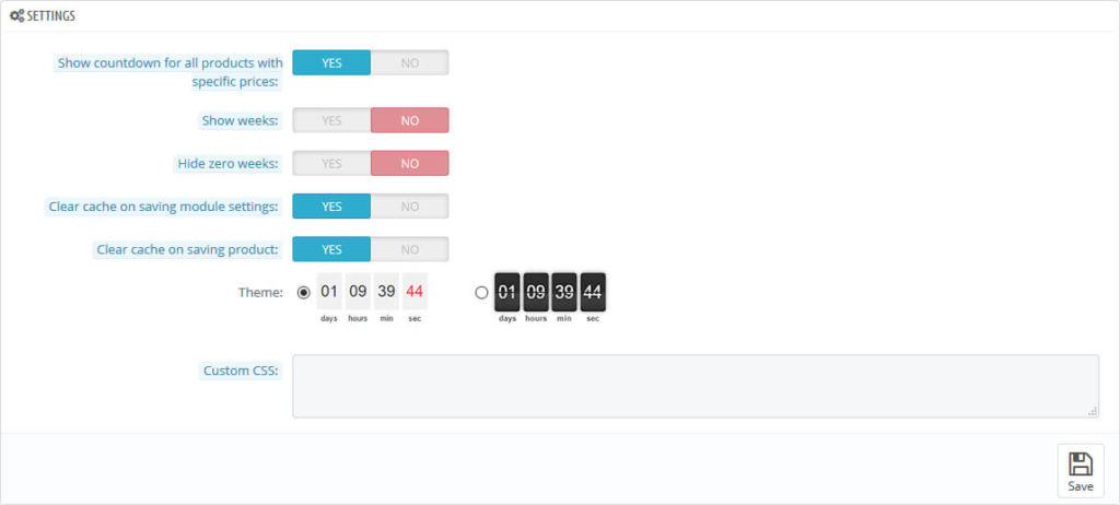 Countdown Timer of PrestaShop by Webibazaar