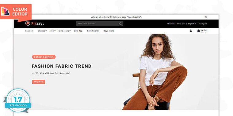 6. Frizzy-The Best Fashion PrestaShop Theme