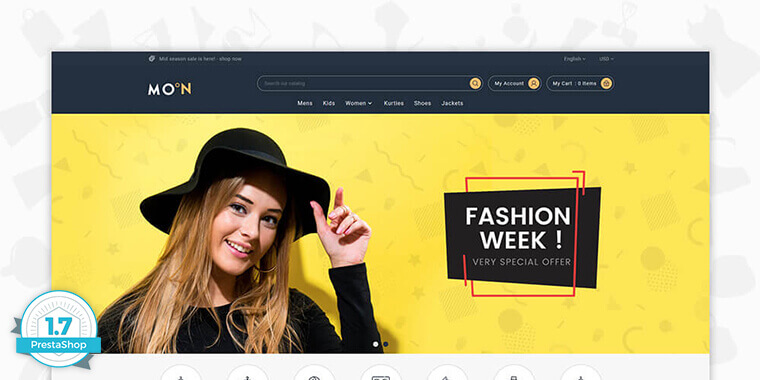 5. Fashion Moon PrestaShop Theme