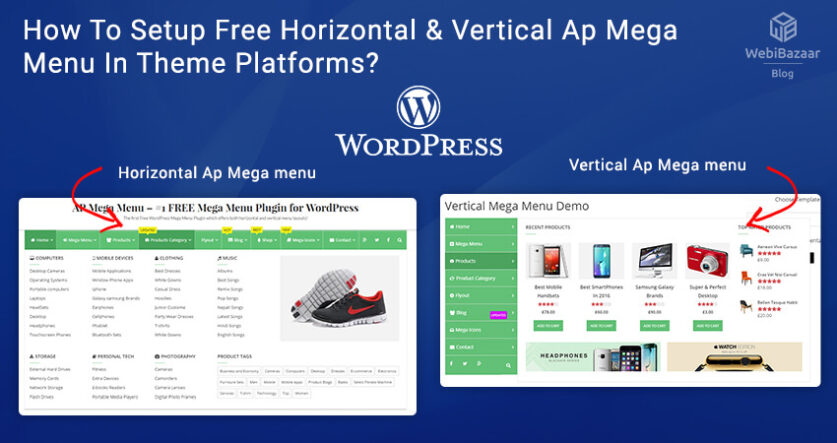 How To Setup Free Horizontal Vertical Ap Mega Menu In Theme Platforms