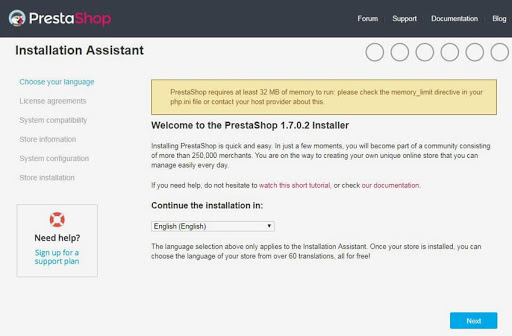 install-prestashop-engine4