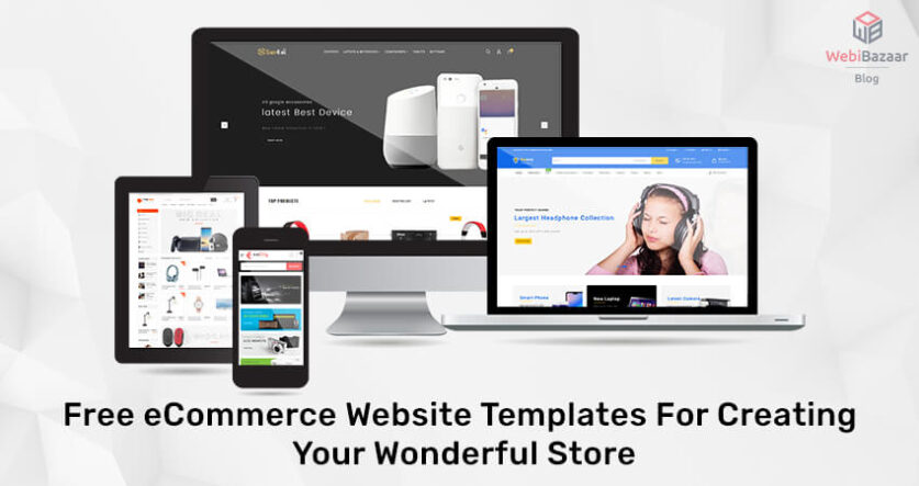 Free eCommerce Responsive Website Templates For Creating Your Online Store