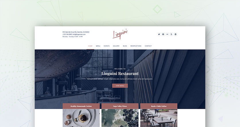 Linguini — Restaurant WordPress Theme