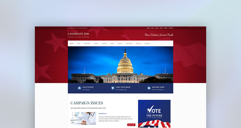 Candidate - Political WordPress Theme