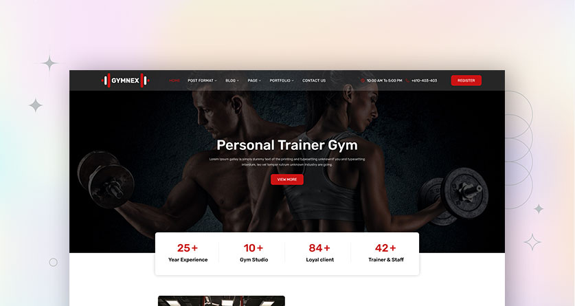 Gymnex - Gym & Fitness Elementor Template Kit
