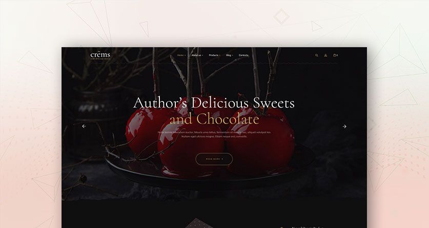 Crems- Bakery, Chocolate Sweets & Pastry WordPress Theme