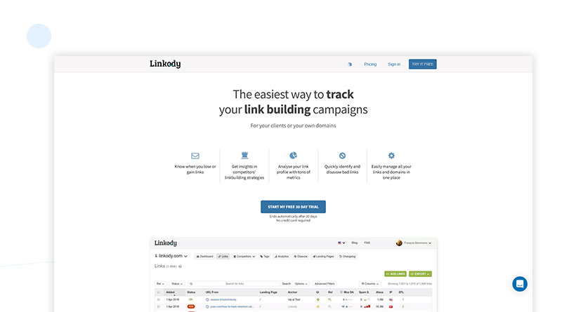 Linkody - Link Building Tool