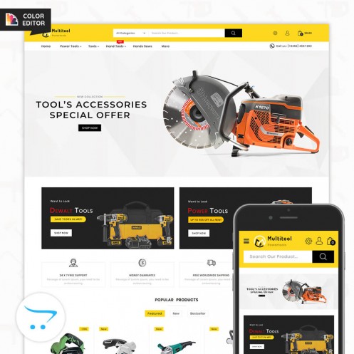 Multitool OpenCart 3 - Special Power Tools OpenCart Theme