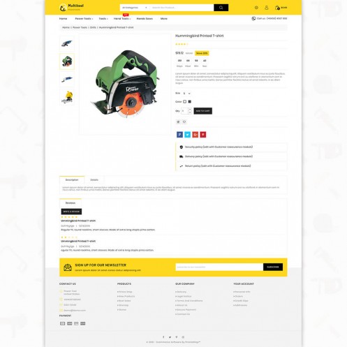 Multitool OpenCart 3 - Special Power Tools OpenCart Theme