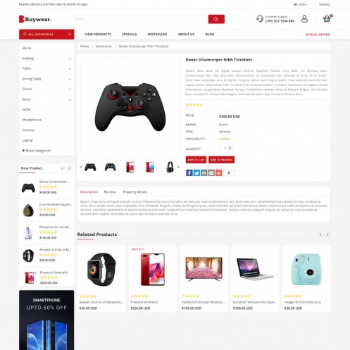 Buywear MultiPurpose Responsive Shopify Theme