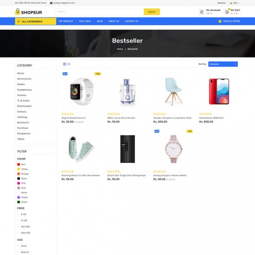 Shopeur MultiPurpose Responsive Shopify Theme