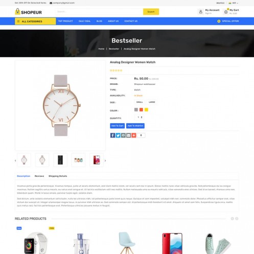 Shopeur MultiPurpose Responsive Shopify Theme