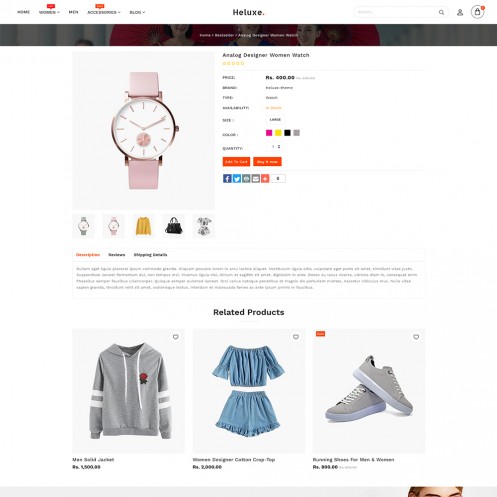 Heluxe Fashion Responsive Shopify Theme