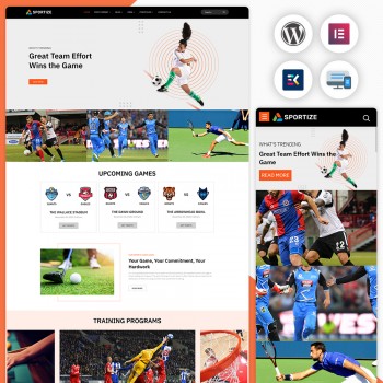 Sportize - Sport & Gaming Elementor Template Kit