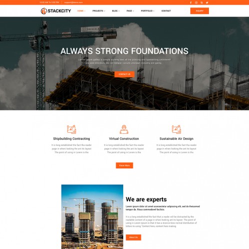 Stackcity - construction & Building Elementor Template Kit